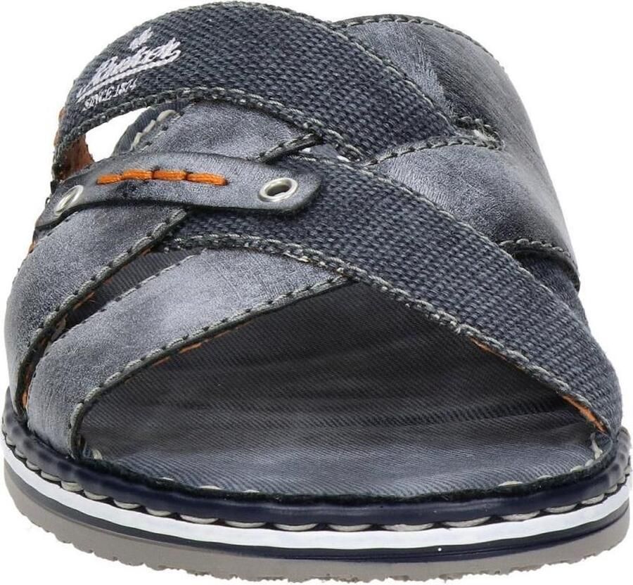 Rieker Zwarte synthetische sliders met comfortabel voetbed en klittenbandsluiting Black - Foto 8