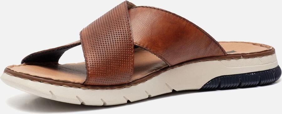 Rieker Stijlvolle en Comfortabele Leren Slippers Brown Heren - Foto 3