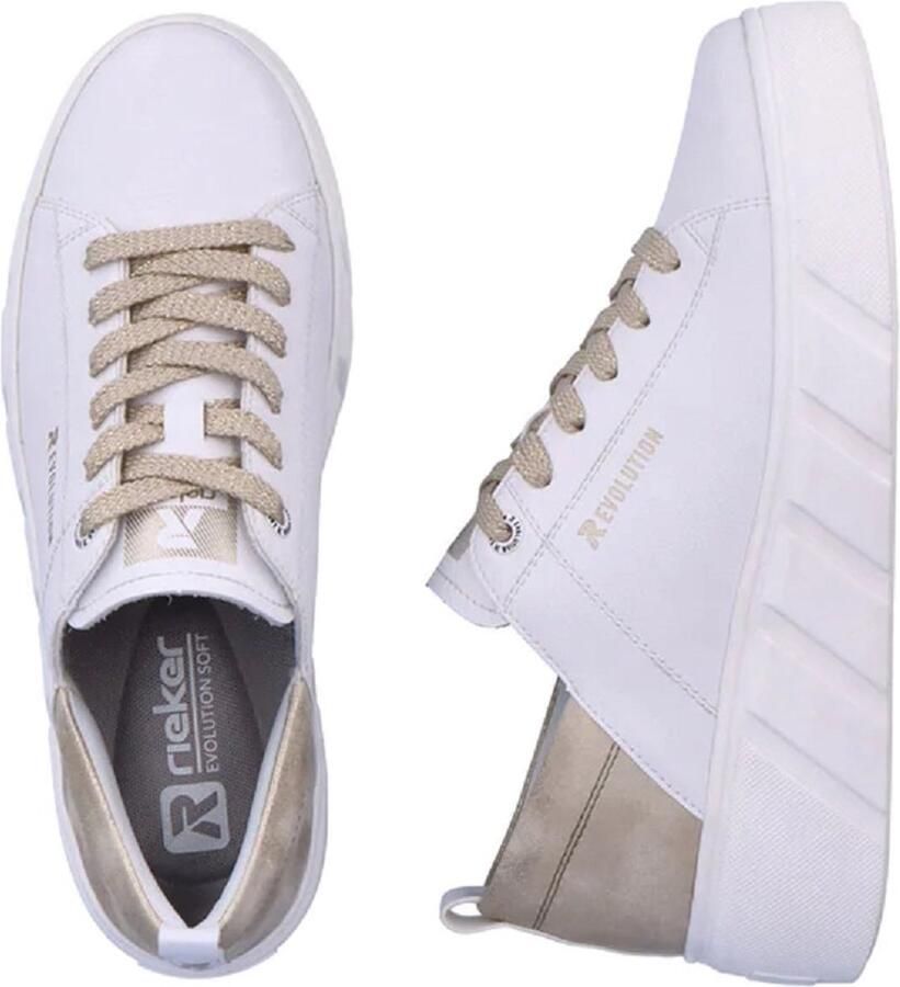 Rieker Sneaker W0502-80 Wit Goud Combi - Foto 2