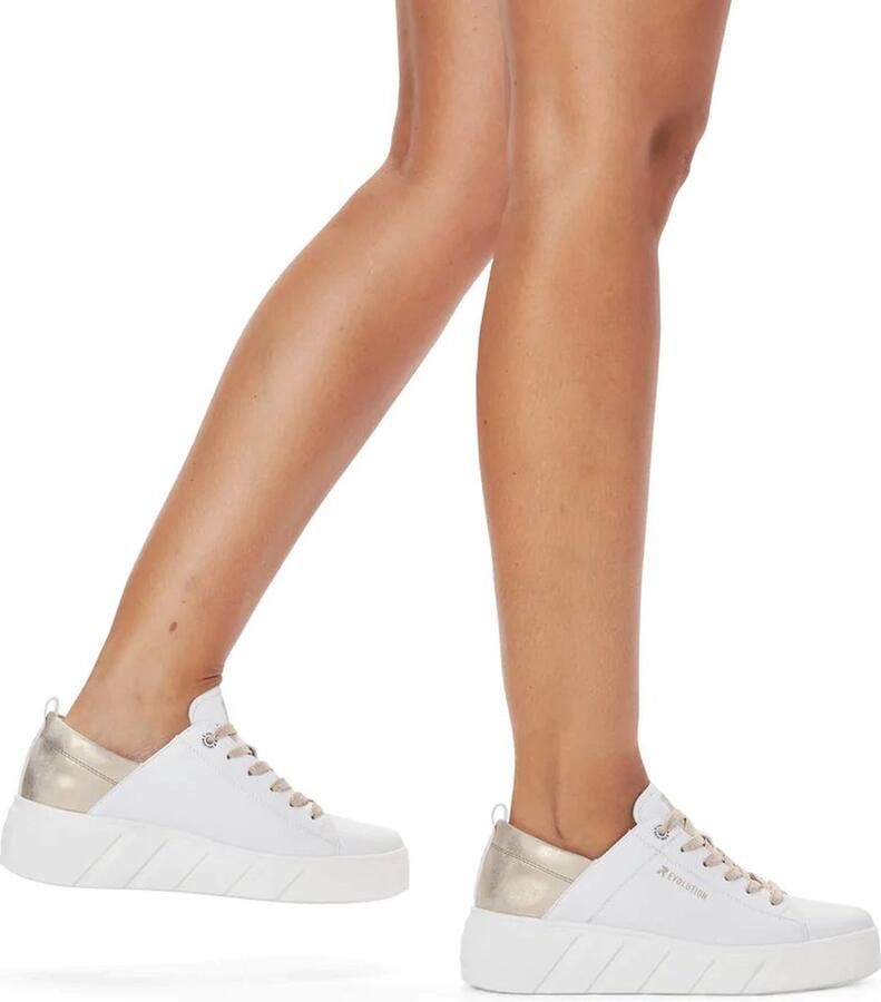 Rieker Sneaker W0502-80 Wit Goud Combi - Foto 3