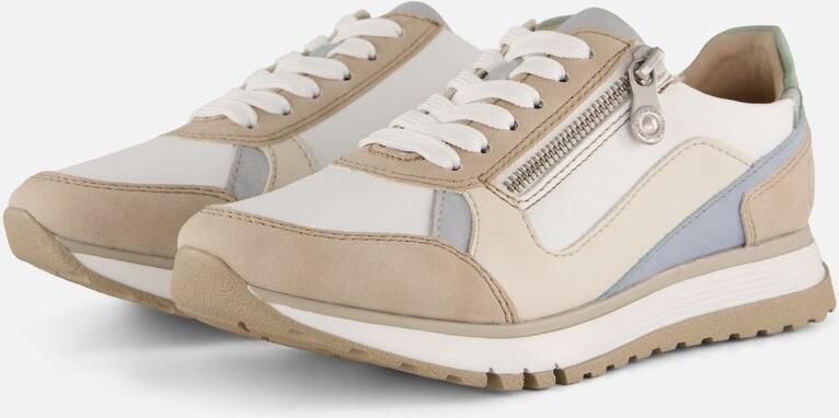 Puma Voyage Premium sneakers beige donkerbruin roze lichtblauw