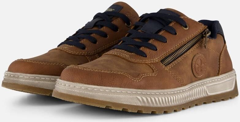 Rieker Sneakers Vrijetijdsschoen halfschoen veterschoen met contrastafwerking
