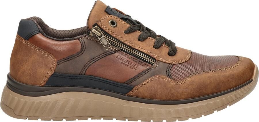 Rieker Comfortabele Herensneaker in Warme Bruine Tinten Brown Heren - Foto 2
