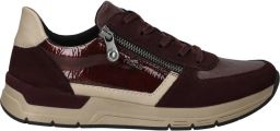 Rieker Sneakers laag stone grey bourgogne