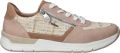 Rieker Sneakers met sleehak lage schoen vrijetijdsschoen casual veterschoen in materialenmix - Roze