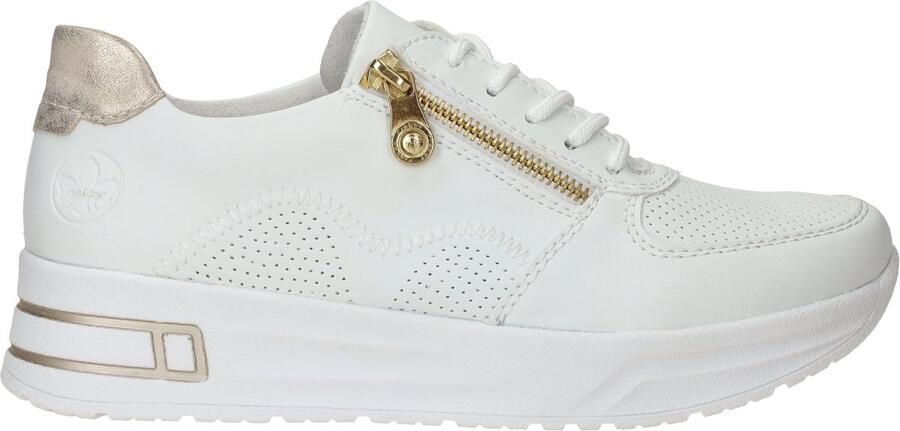 Rieker Plateausneakers lage schoen veterschoen vrijetijdssneaker met ritssluiting