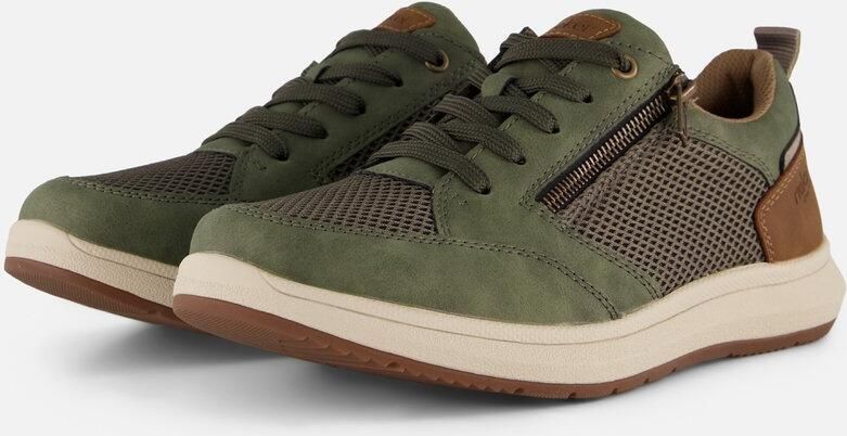 Rieker Sneakers lage schoen vrijetijdsschoen veterschoen met zij-rits - Foto 2