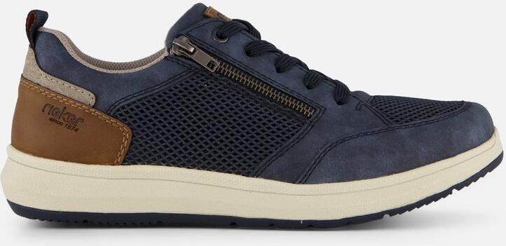 Rieker Sneakers lage schoen vrijetijdsschoen veterschoen met zij-rits