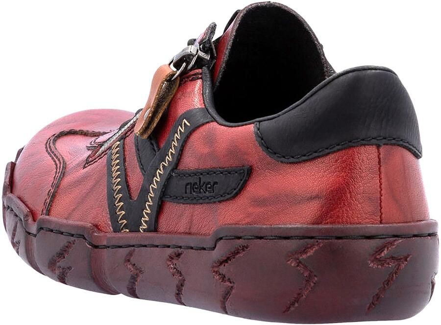 Rieker Sneakers Veterschoen lage schoen vrijetijdsschoen met sierstiksels - Foto 3