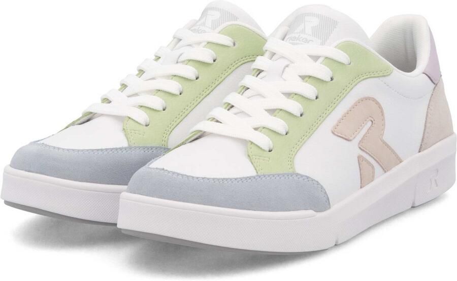 OTTO RIEKER Sport Plateausneakers veterschoenen lage schoen vrijetijdsschoen met pastelkleuren accenten - Foto 2