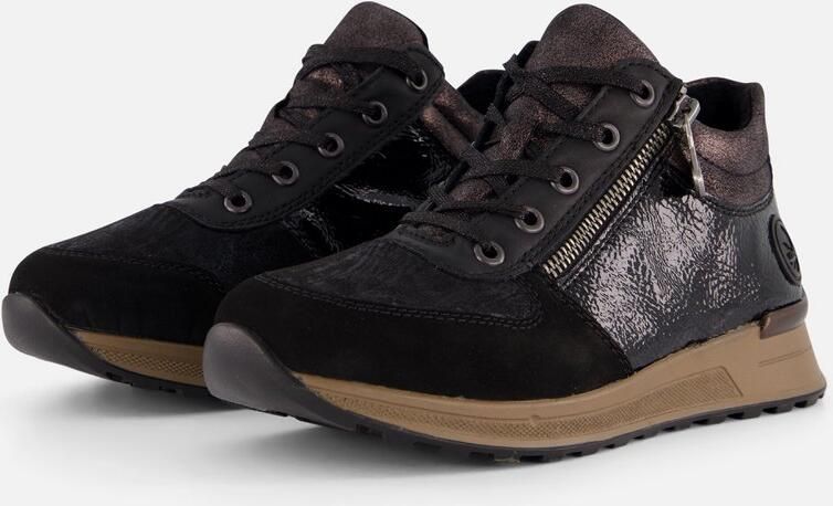 Rieker Sneakers vrijetijdsschoen lage schoen veterschoen met zijrits