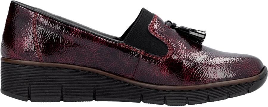 Rieker Instappers 'Softlack-Slipper' rood