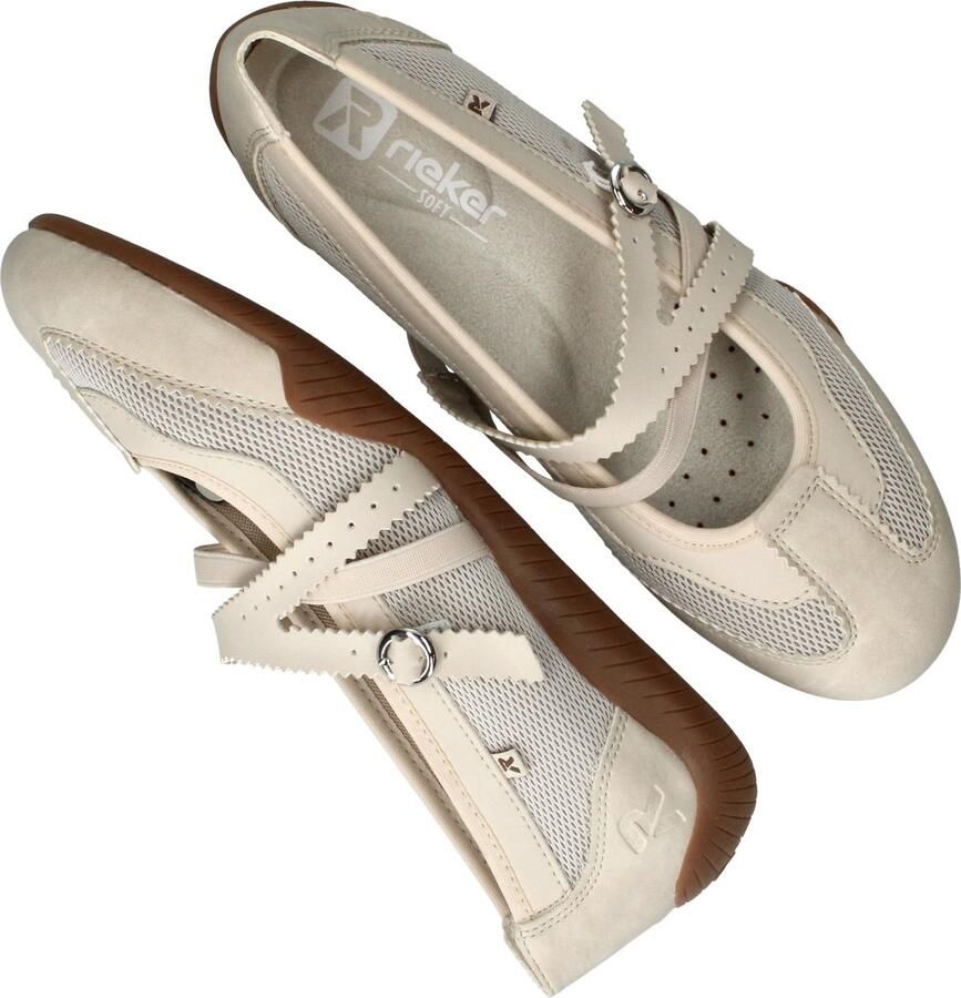 Rieker Sport Ballerina's Dames Beige