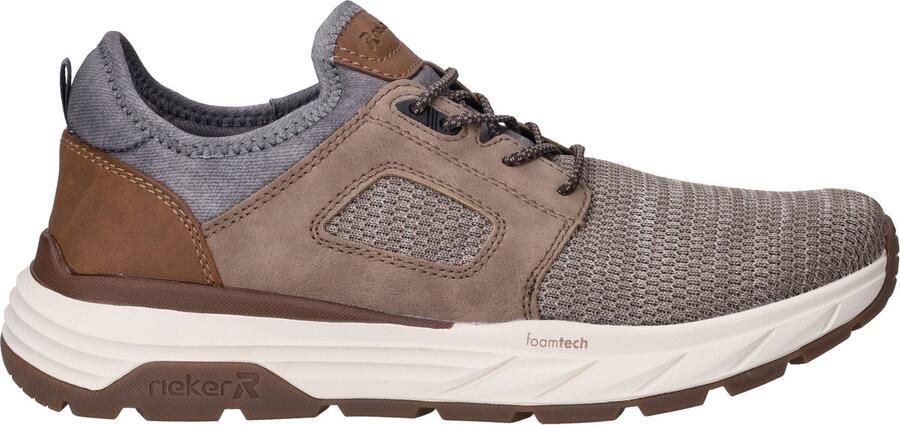 Rieker Sneakers laag bruin taupe donkergrijs