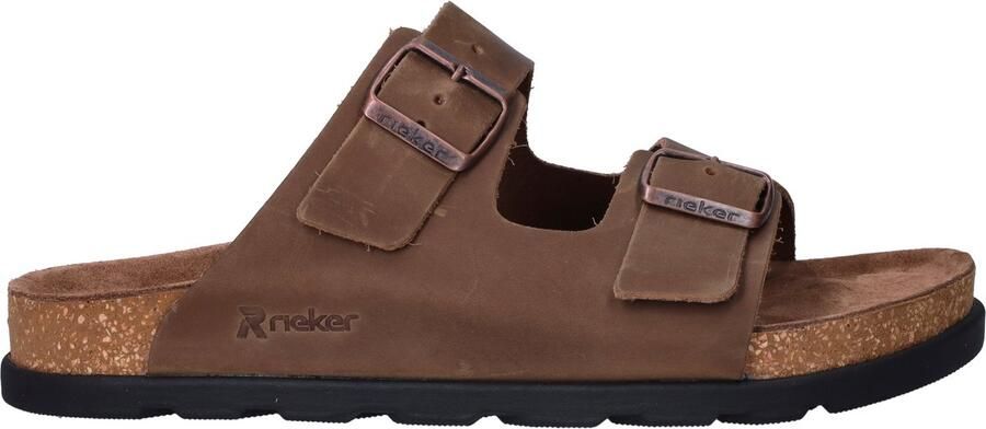 Rieker Bruine Heren Slippers Comfort Stijl
