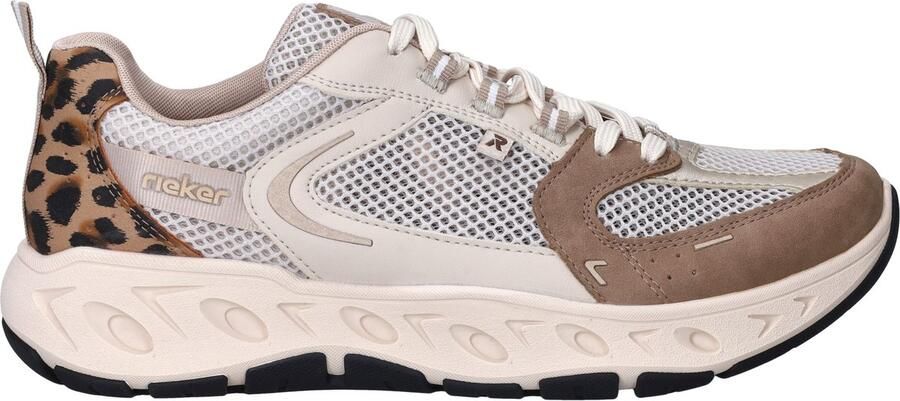 Rieker Sneakers laag crème brokaat zwart - Foto 2