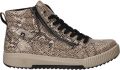 Rieker art W0164-64 beige combi print dames veter rits - Beige
