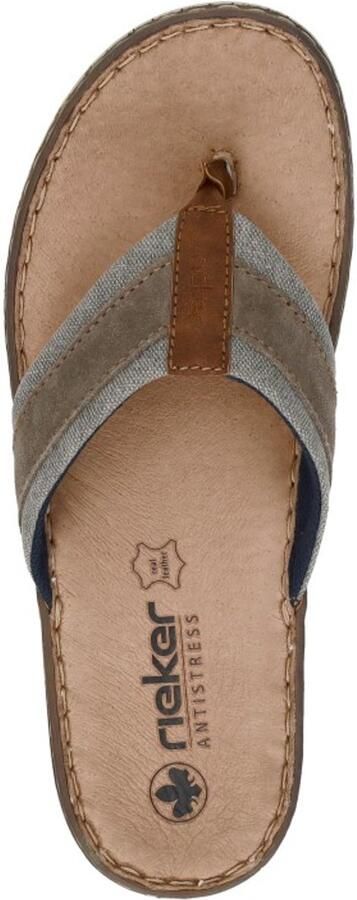 Rieker Teenslippers zomerschoen slippers poolslides badschoen met leren binnenzool - Foto 2