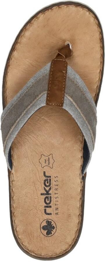 Rieker Teenslippers zomerschoen slippers poolslides badschoen met leren binnenzool - Foto 2