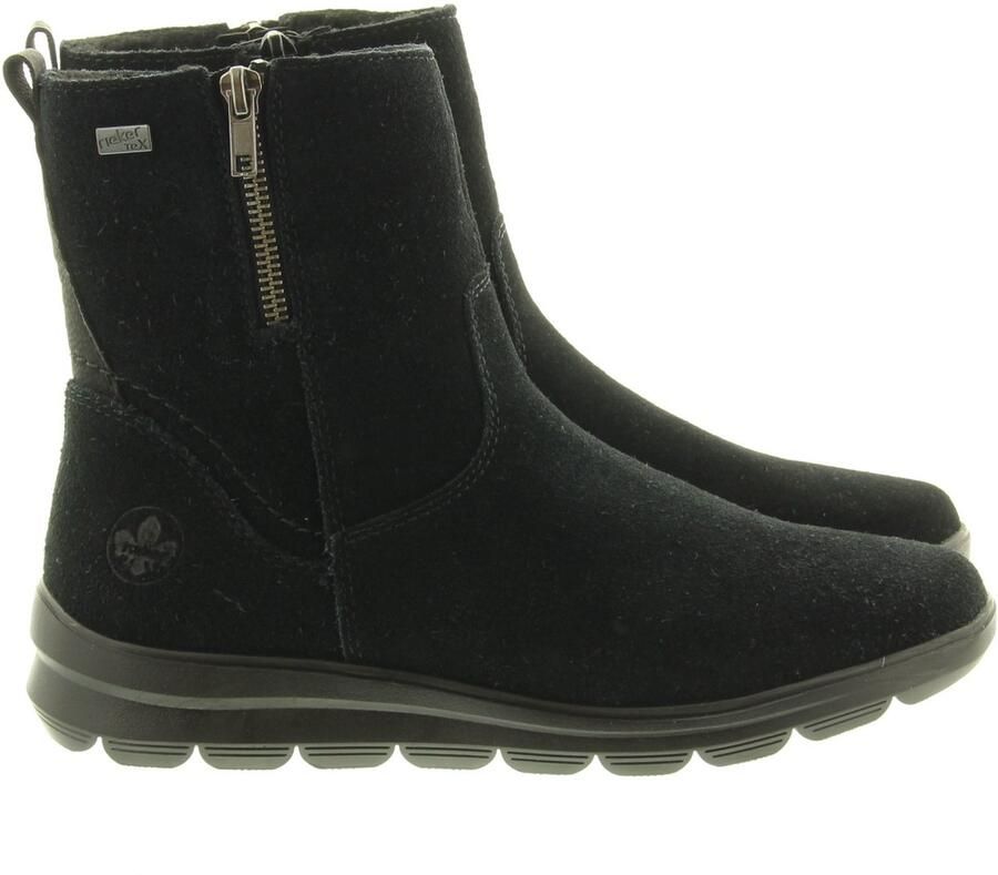 Rieker Tex Enkellaarsjes zwart Suede Dames