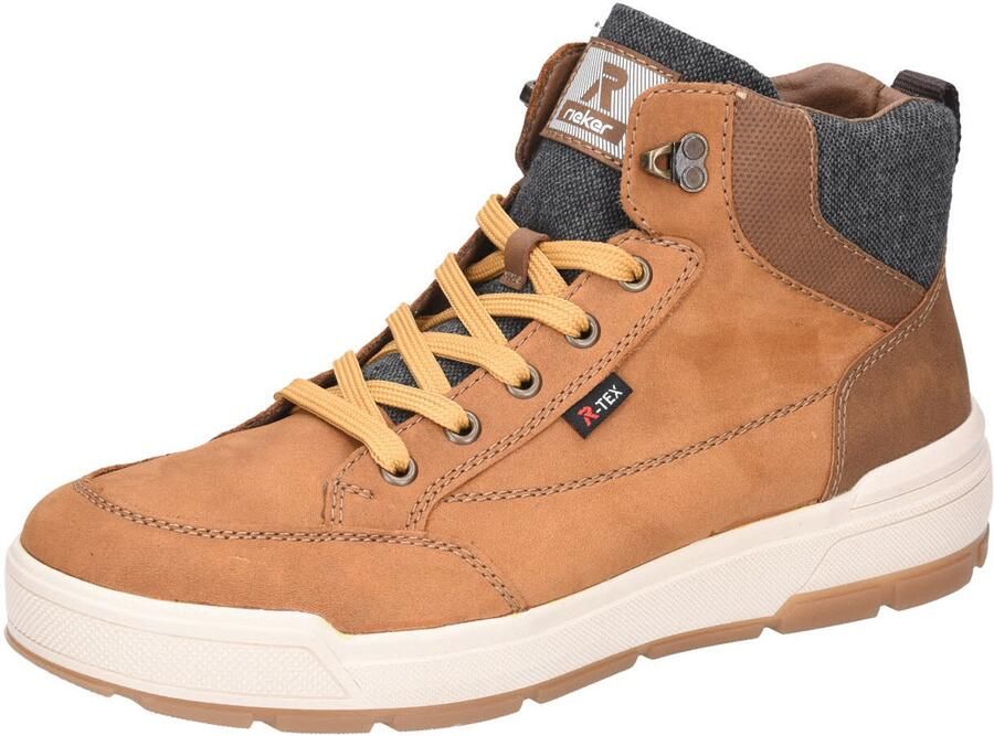 Rieker Veterboots donkerbruin curry donkergrijs