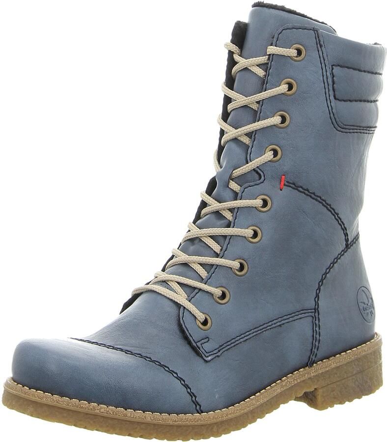 Rieker Hoge veterschoenen veterschoen casual laarzen met rits aan de buitenkant