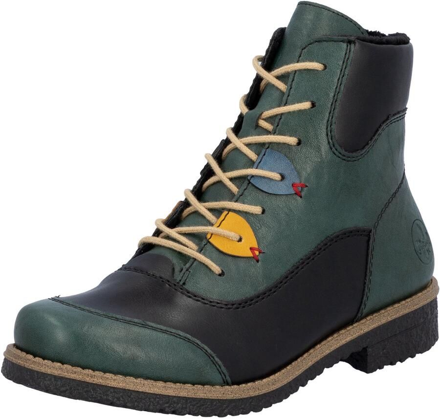 Rieker Hoge veterschoenen veterschoen casual laarzen met rits aan de buitenkant