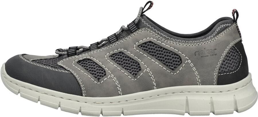 Rieker Slip-on sneakers trekking schoen outdoorschoen met aantrek-lussen aan de schacht