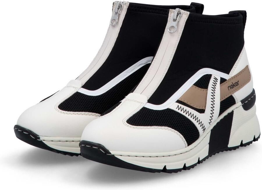 Rieker Boots zonder sluiting sleehak sneakers high top sneakers with fashionable decorative seams