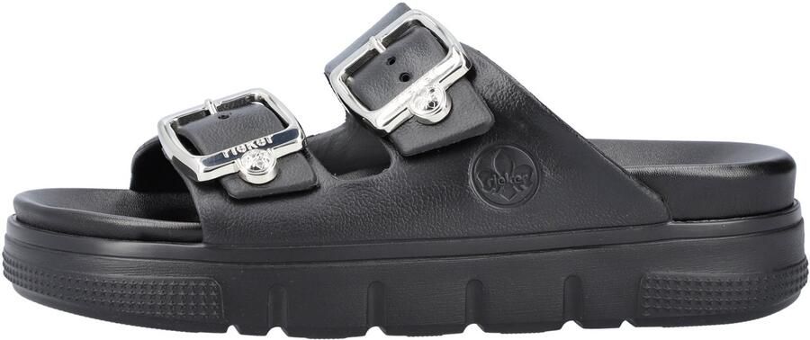 Rieker Slippers plateau zomerschoen slippers in breedte g (=wijd)