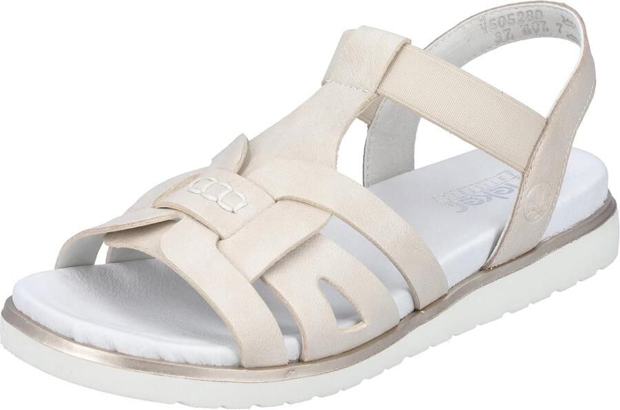 Rieker V5052 Dames Sandalen Wit Comfortabel & Lichtgewicht