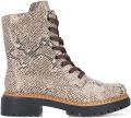 Rieker dames enkellaarsjes 72627-64 beige slangprint - Beige