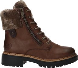 Rieker Warmgevoerde veterschoen voor dames Bruin
