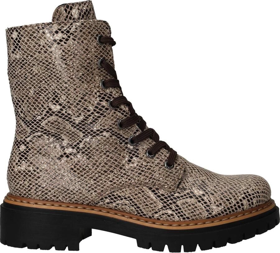 Rieker enkellaarsjes 72627-64 beige slangprint