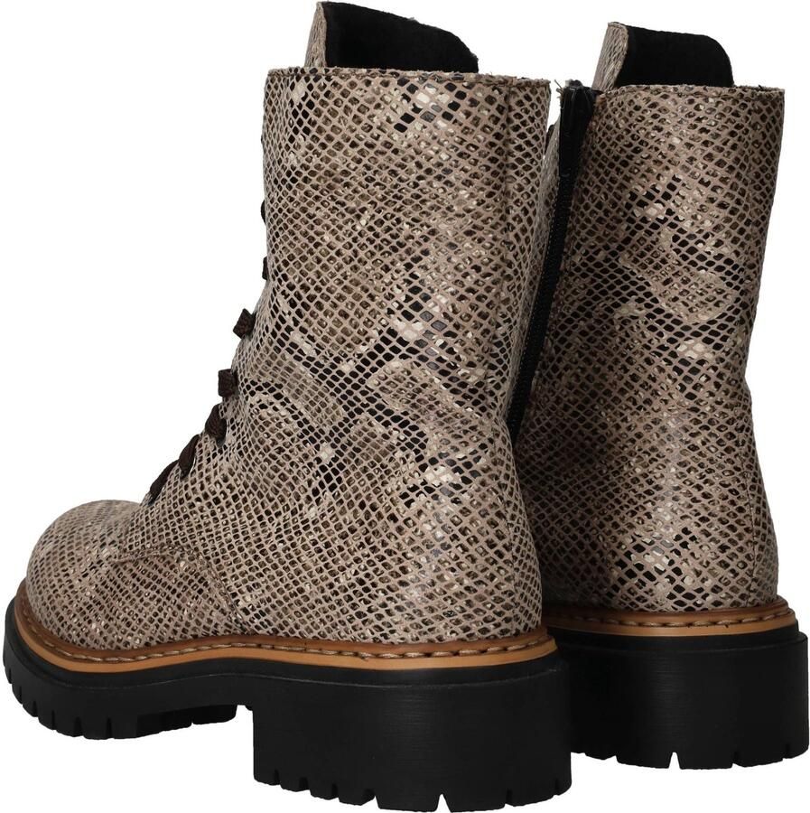 Rieker enkellaarsjes 72627-64 beige slangprint
