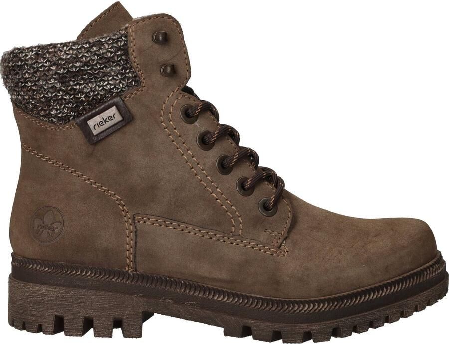 Rieker dames Tex-enkellaarsjes met voering in beige 45956