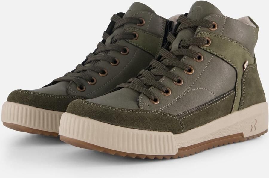 Rieker Veterboots groen Synthetisch Dames