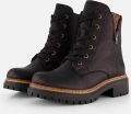 Rieker Veterlaarsjes lace-up boots block heel with practical inner zipper - Zwart