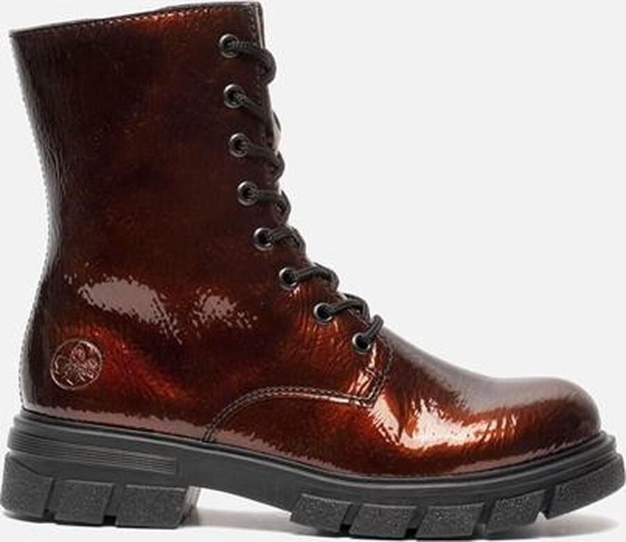 Rieker Hoge veterschoenen in glanzende look