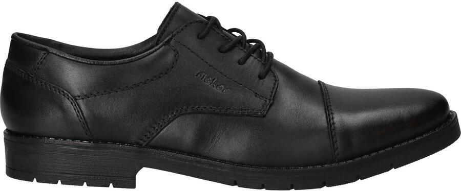 Rieker Veterschoen Leren Halfschoen 13901-00 Black