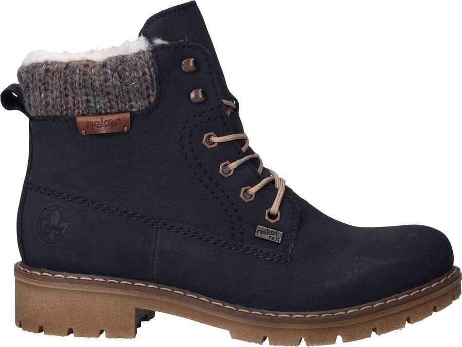 Rieker Winterlaarsjes veterschoenen enkellaars met waterafstotende tex-membraan