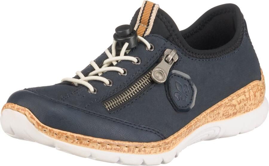 Rieker Slip-on sneakers Slipper instapschoen met buitenrits
