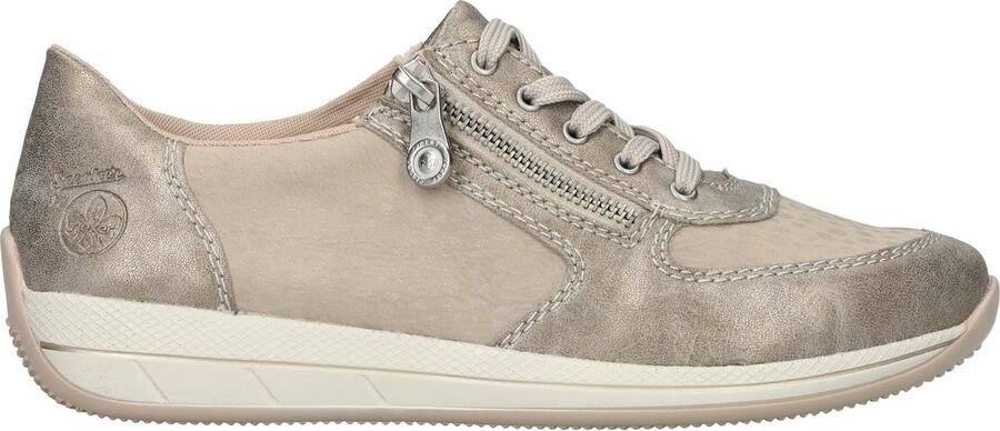 Rieker Beige en parelgrijze sneaker met stippenpatroon Multicolor Dames - Foto 5