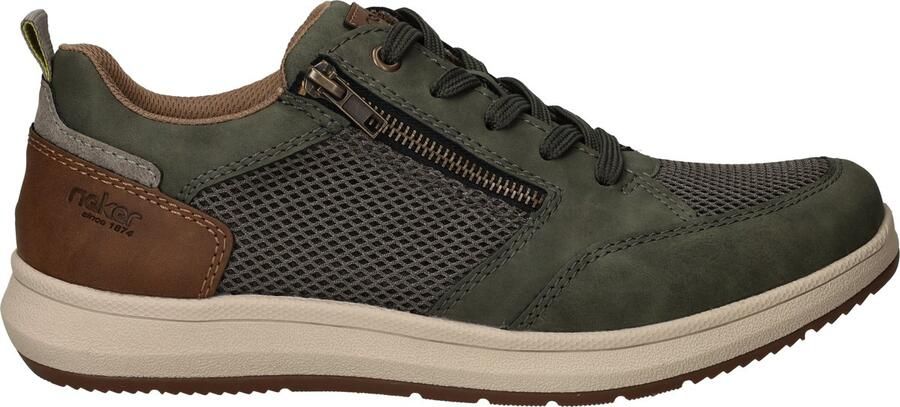 Rieker Sneakers lage schoen vrijetijdsschoen veterschoen met zij-rits