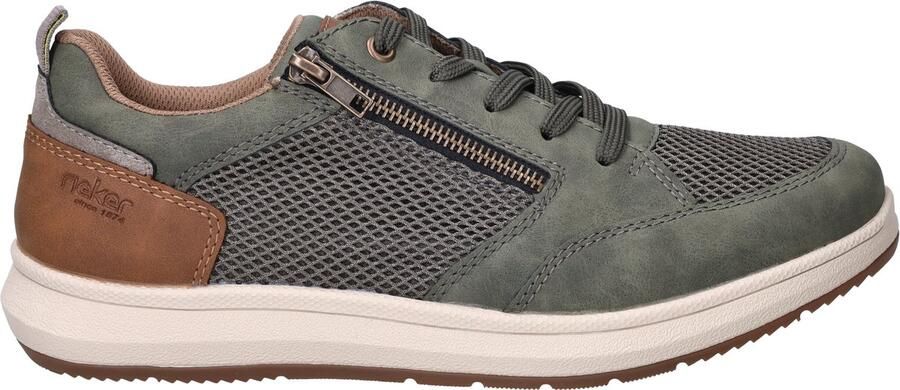 Rieker Sneakers lage schoen vrijetijdsschoen veterschoen met zij-rits