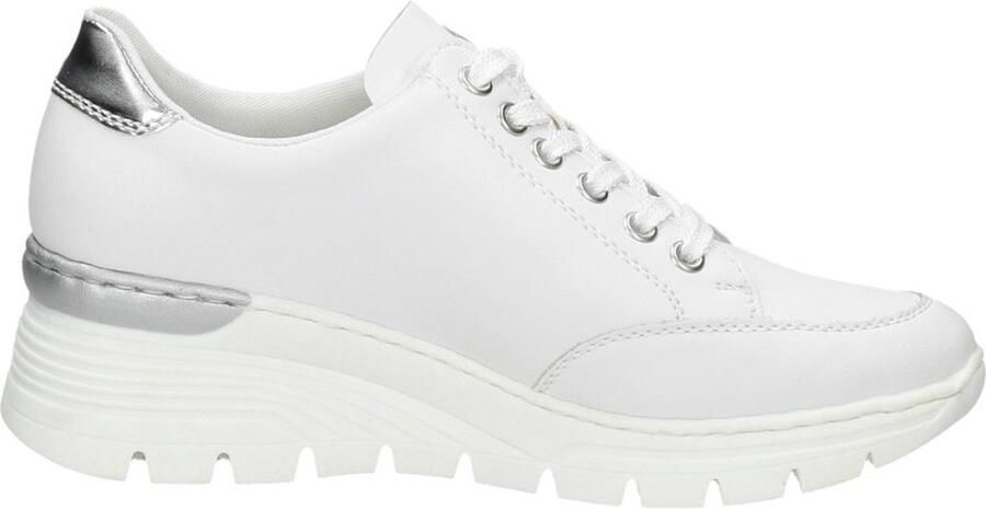 Rieker Comfortabele witte sneaker met leuk print Multicolor Dames - Foto 8
