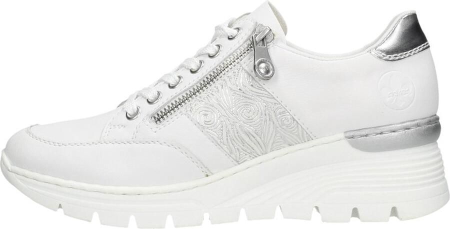 Rieker Comfortabele witte sneaker met leuk print Multicolor Dames - Foto 9