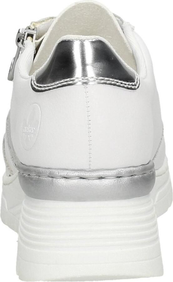 Rieker Comfortabele witte sneaker met leuk print Multicolor Dames - Foto 5