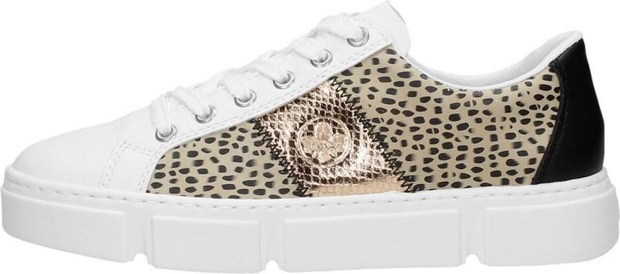 Rieker Comfortabele witte sneaker met leuk print Multicolor Dames - Foto 13