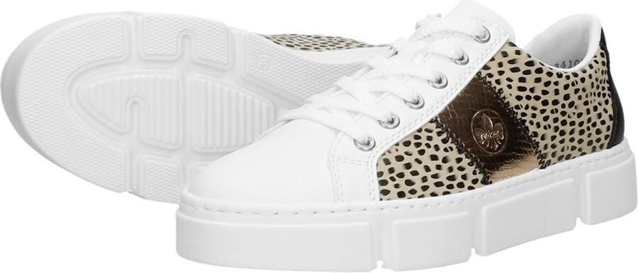Rieker Comfortabele witte sneaker met leuk print Multicolor Dames - Foto 16